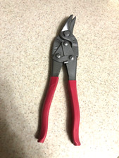 Vintage WISS M1 10" RED HANDLE Cutting Aviation Tin Snips Made In USA.