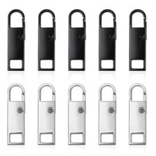 10PCS Upgraded Zipper Pull, Metal Zipper Pull Replacement, Detachable Zipper