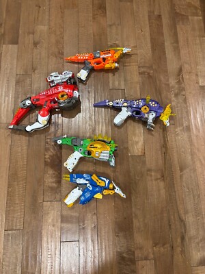 DINO BOTS BLASTERS TO MAKE DINO KING! FULL SET (ALL 5)!