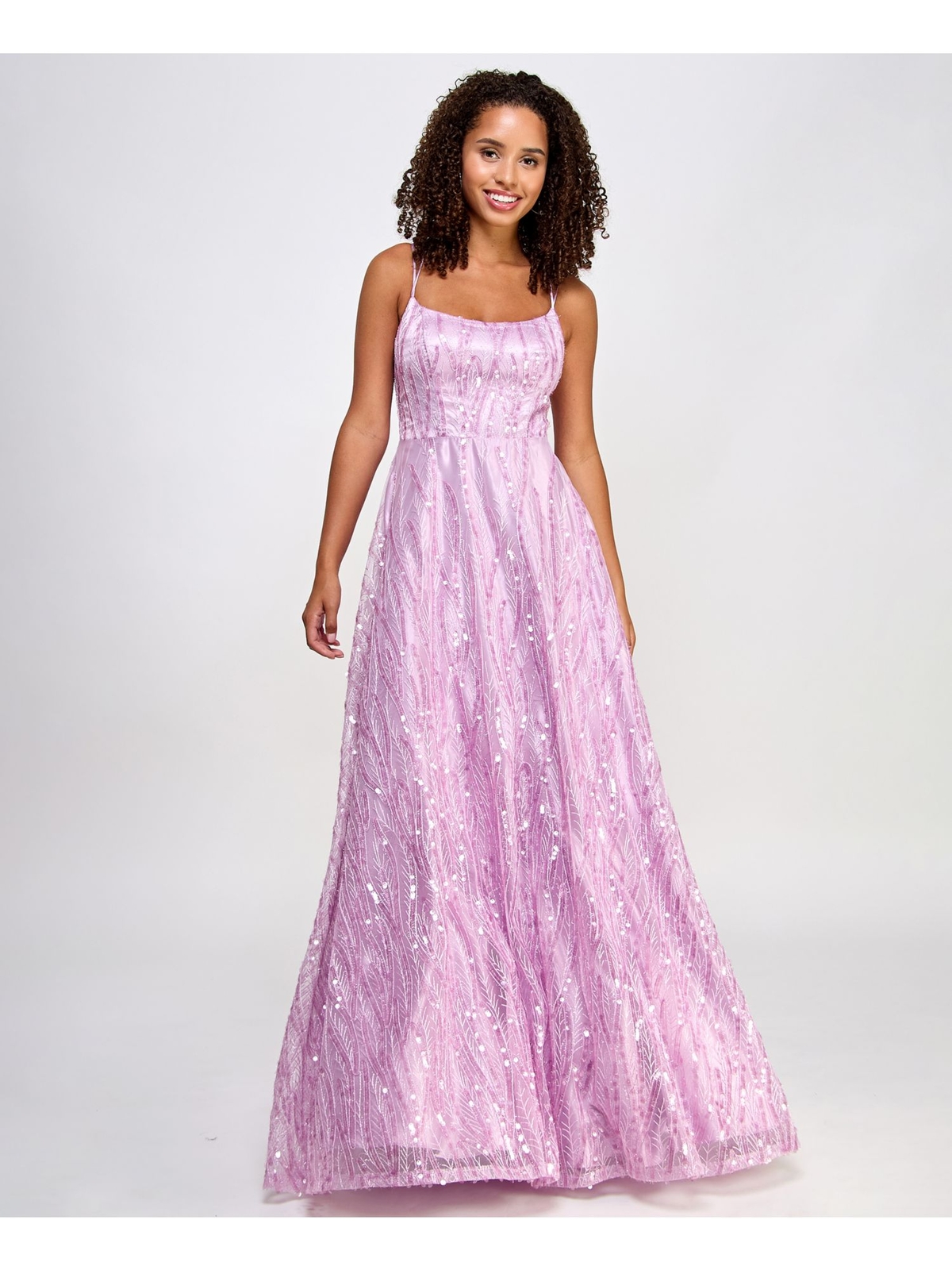 Женское фиолетовое платье на шнуровке сзади с подкладкой CITY STUDIO для юниорок 11\12