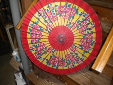 Japanese Vintage paper umbrella world war 2  the colors are the best