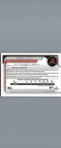 2024 Bowman Draft #BD-111 Tommy Troy - Bild 2 von 2