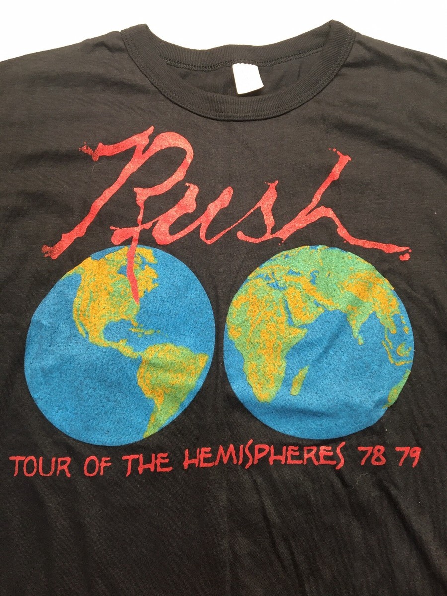 RUSH TOUR OF THE HEMISPHERES 78-79 Shirt Size Medium -Not a