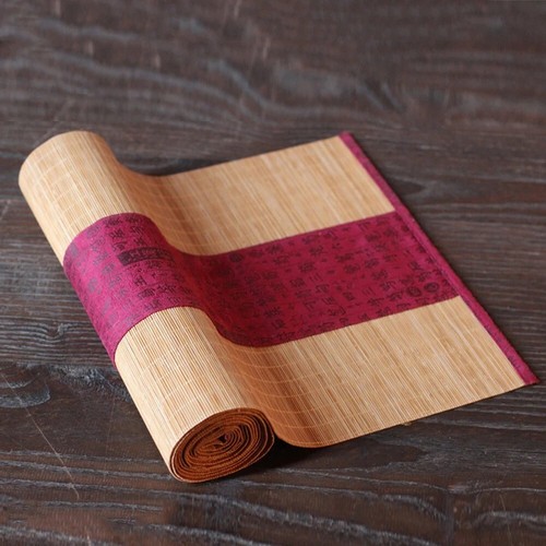 Table Runners Japanese Bamboo Mat Cover Kung Fu Tea Home Decor Coffee Tablecloth - Picture 4 of 27