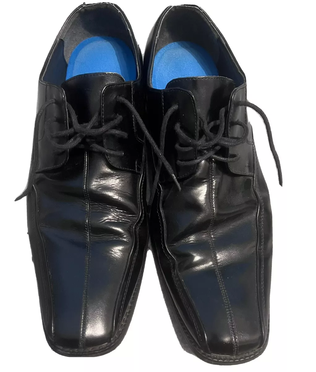 Stacy Adams Square Toe Dress Shoes Black Leather Men's Size 11 M