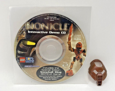 Lego Bionicle 2001 TOYS R US Promo HUNA KANOHI Pearl Copper Mask of Victory + CD