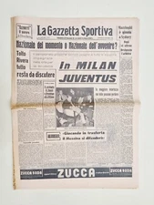 GAZZETTA DELLO SPORT 24 NOVEMBER 1963 MILAN-JUVENTUS RIVERA-CAMPARI advertising