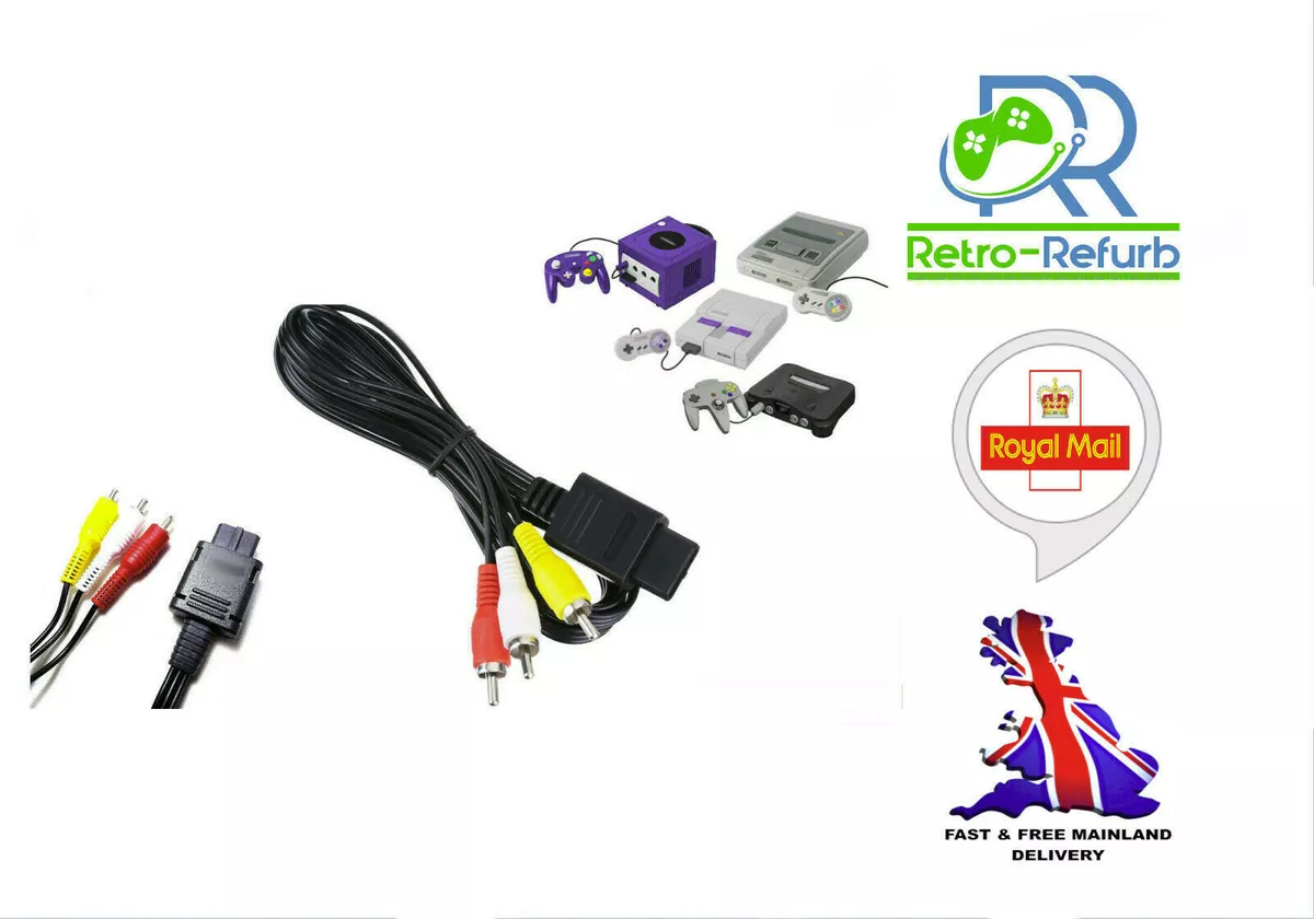 Nintendo 64 N64 TV Cable AV Video Lead RCA Audio RF Cable Fast