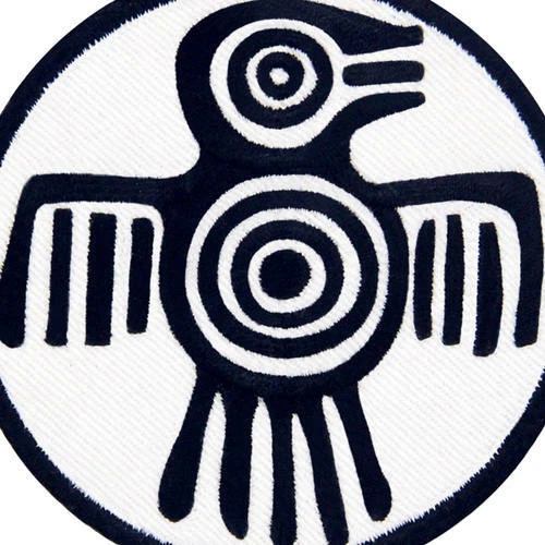 Embroidered Patches Iron Sew On transfers Badges appliques Aztec Symbo Courage - Image 2 of 4