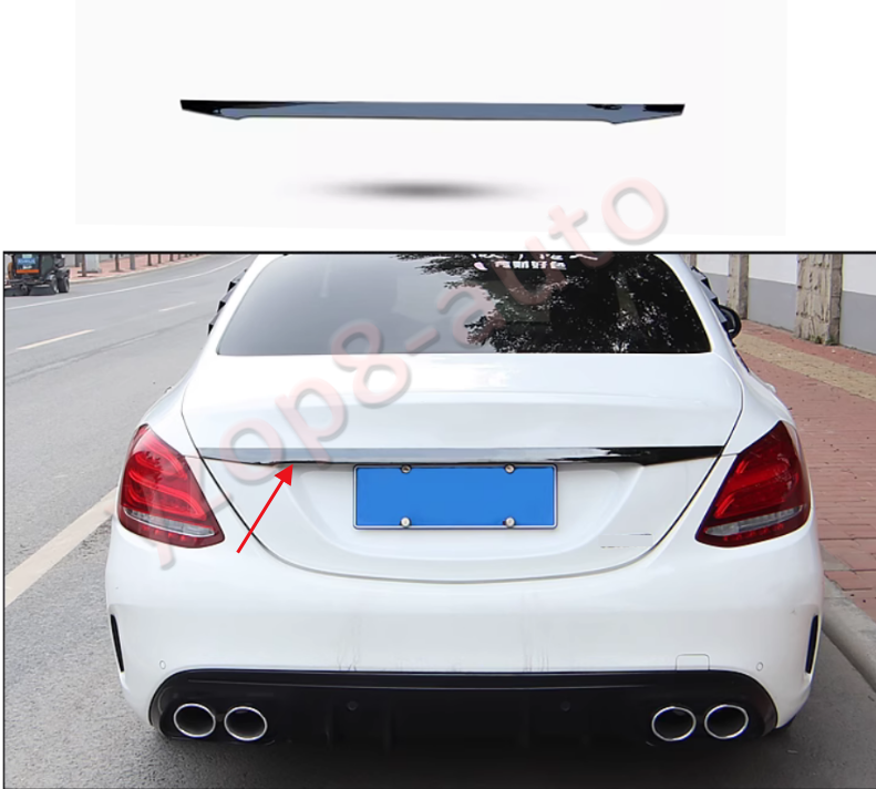 For 2015-2021 Benz C-Class W205 chrome black Rear Tailgate Trunk Lid ...
