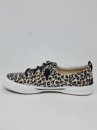 Zapato informal de lona con cordones Sperry Top Sider para mujer 7 STS85747 dorado leopardo tostado - Imagen 6 de 10