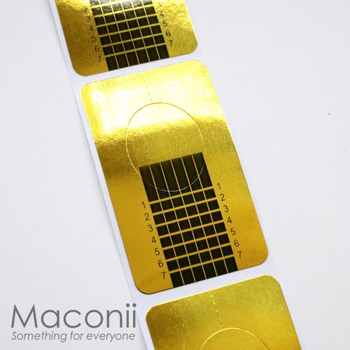 Square Nail Form Stickers 500pcs Roll - Tips Extensions Gel Acrylic Polish Forms - Picture 2 of 2