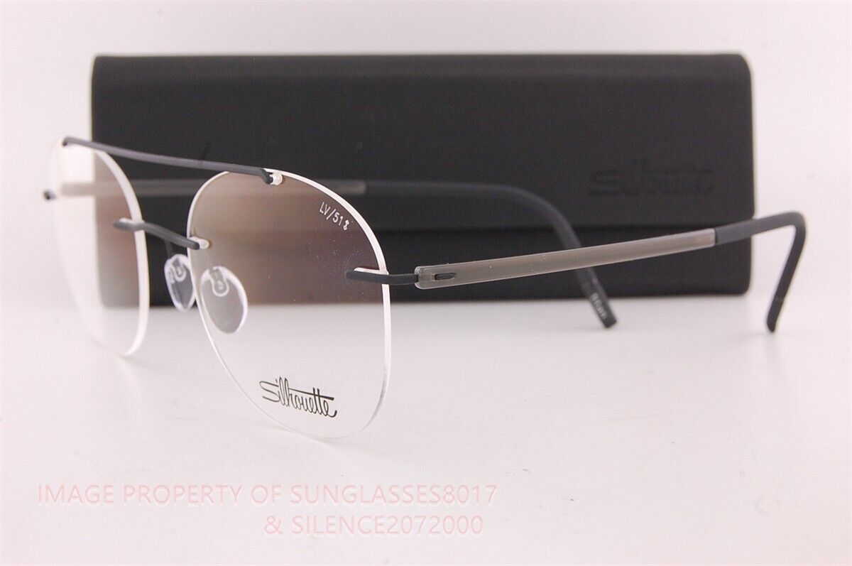 New Silhouette Eyeglass Frames The Wave 5567 LV 9040 Black Buffalo Titanium  51mm