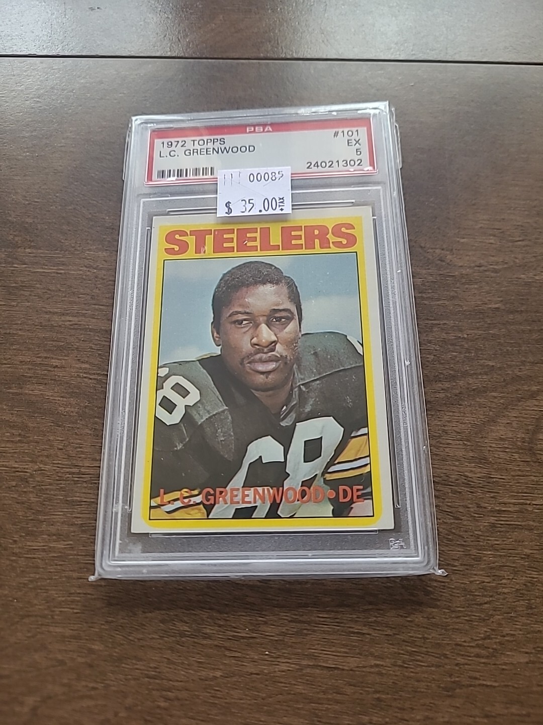 Nice Vintage 1972 Topps L.C. Greenwood Rookie #101. PSA 5 EX. 00085