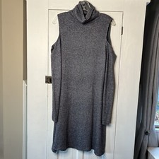 NEW American Eagle XL Cold Shoulder SOFT & Sexy Women's Dress Blue White Striped