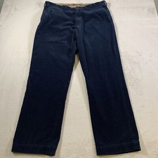Vintage Polo Ralph Lauren Pants Mens 38x32 Blue Corduroy Straight Leg 90s Y2K