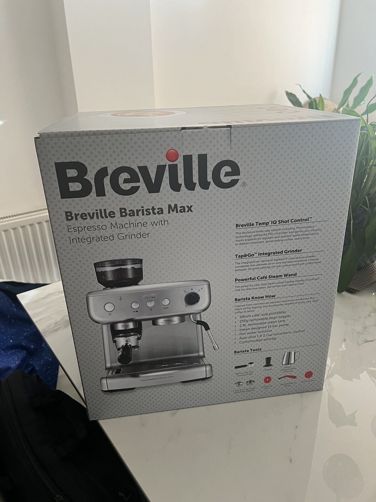 Breville Barista Max Espresso Coffee Machine Stainless Steel (VCF126