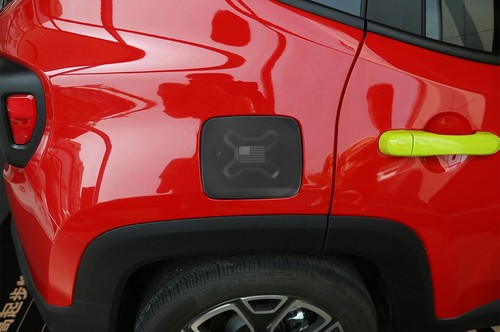 Aluminum Fuel Filler Door Cover Gas Tank Cap for Jeep Renegade Compass U.S.Flag - Picture 3 of 10
