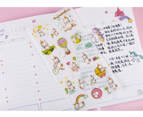 Unicorn Washi Stickers 6 sheets ST359 - Picture 8 of 11