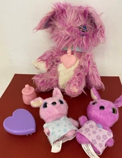 Moose 2019 ❤ Scruff-A-Luvs ❤ Families : Pink Bunny Mum & Babies - Plush Soft Toy