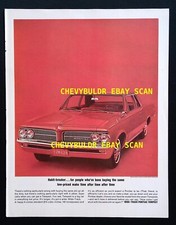 1964 Pontiac Tempest Custom Vintage Large Color Ad Habit-breaker...for People..