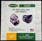 Weaver Marlin 336  See-Thru Scope Mounts 1" Matte Black - 49713