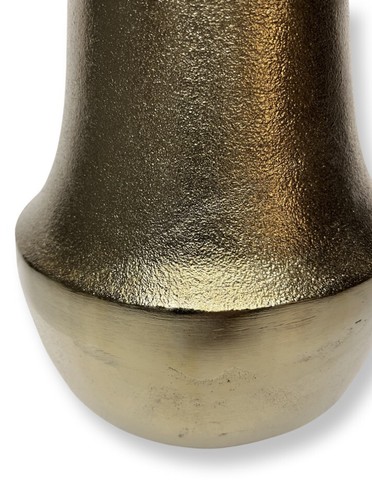 Modern Bronze 12” Decorative Metal Vase With Handle Made In India - Picture 2 of 5