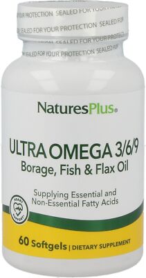 Natures Plus Ultra Omega 3/6/9   60 Softgels (26,50 EUR/100 g)