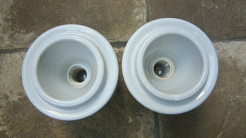 SINGLE VINTAGE WHITE NGK JAPAN 82 PORCELAIN POST INSULATOR NEW OLD STOCK - Picture 9 of 10