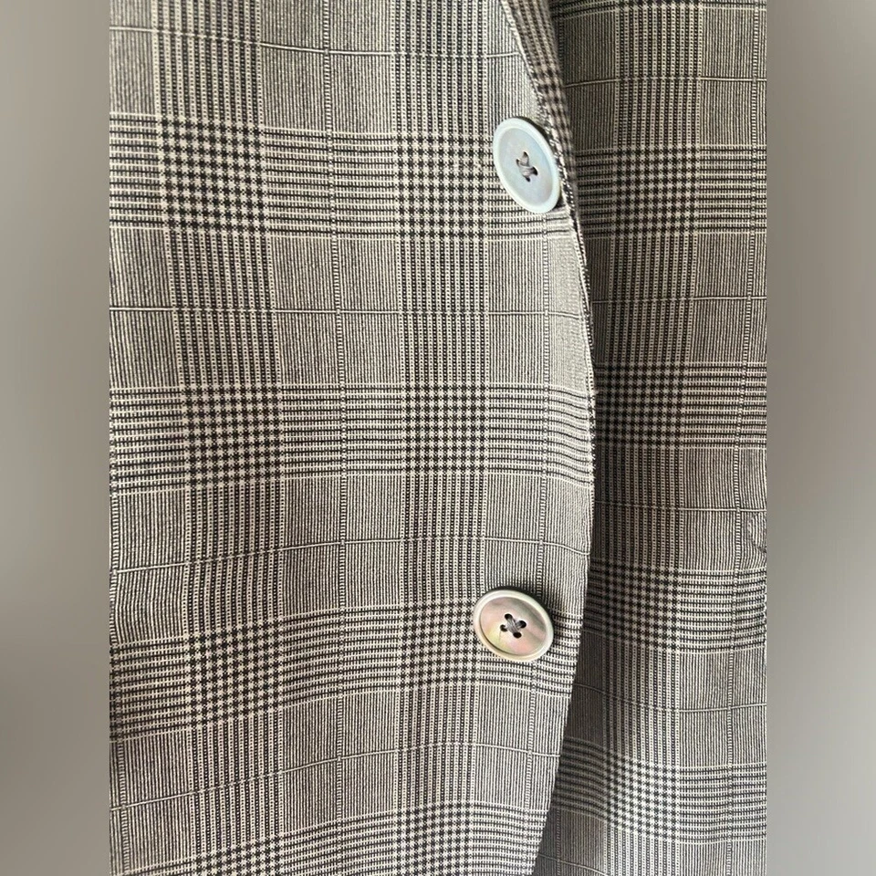 👔🔥 Blazer Massimo Dutti, gris macizo, lana italiana, talla 50 Foto 4 de 4