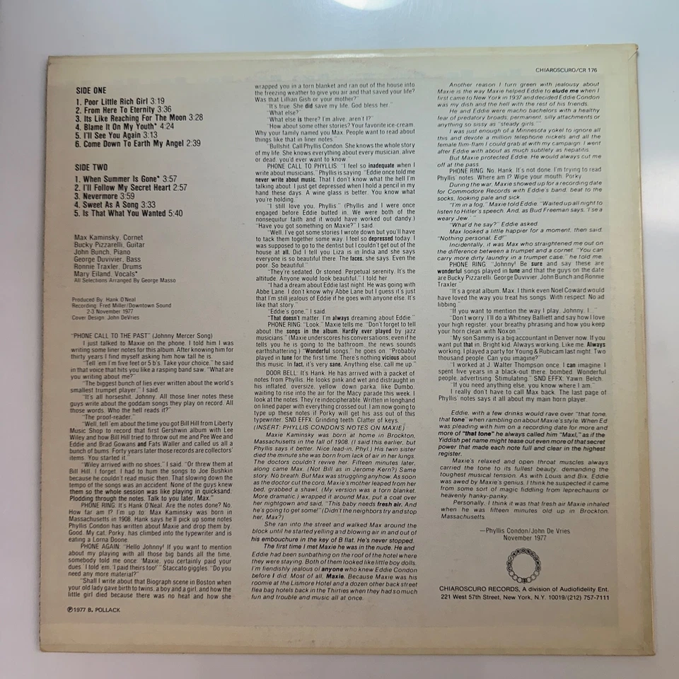 Blame It On My Youth LP Record Vinyl Max Kaminsky Foto 2 de 4