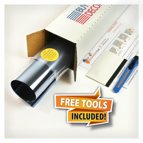 BDF PRBL Window Film Heat Control and Daytime Privacy Blue out, Silver in - Picture 2 of 17
