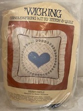1983 NEW Leisure Arts 'wicking Candlewicking Kit 818 "Heart Circle" Bint