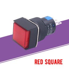 Round Rectangle Push Button Switch Led Light Momentary Latching 16mm 1224220v
