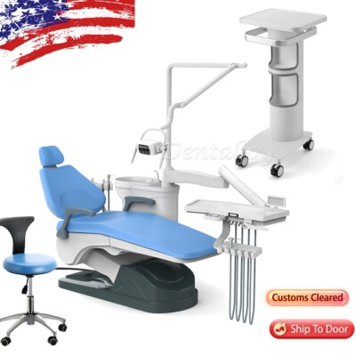 FDA Dental Unit Chair DC Motor Computer Controlled /Multi-Function Trolley Cart