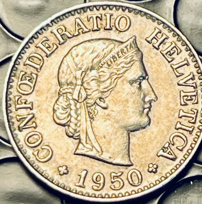 1942B Switzerland 10 Rappen Coin, Mintage 2,110,000 - Rare Coin | eBay