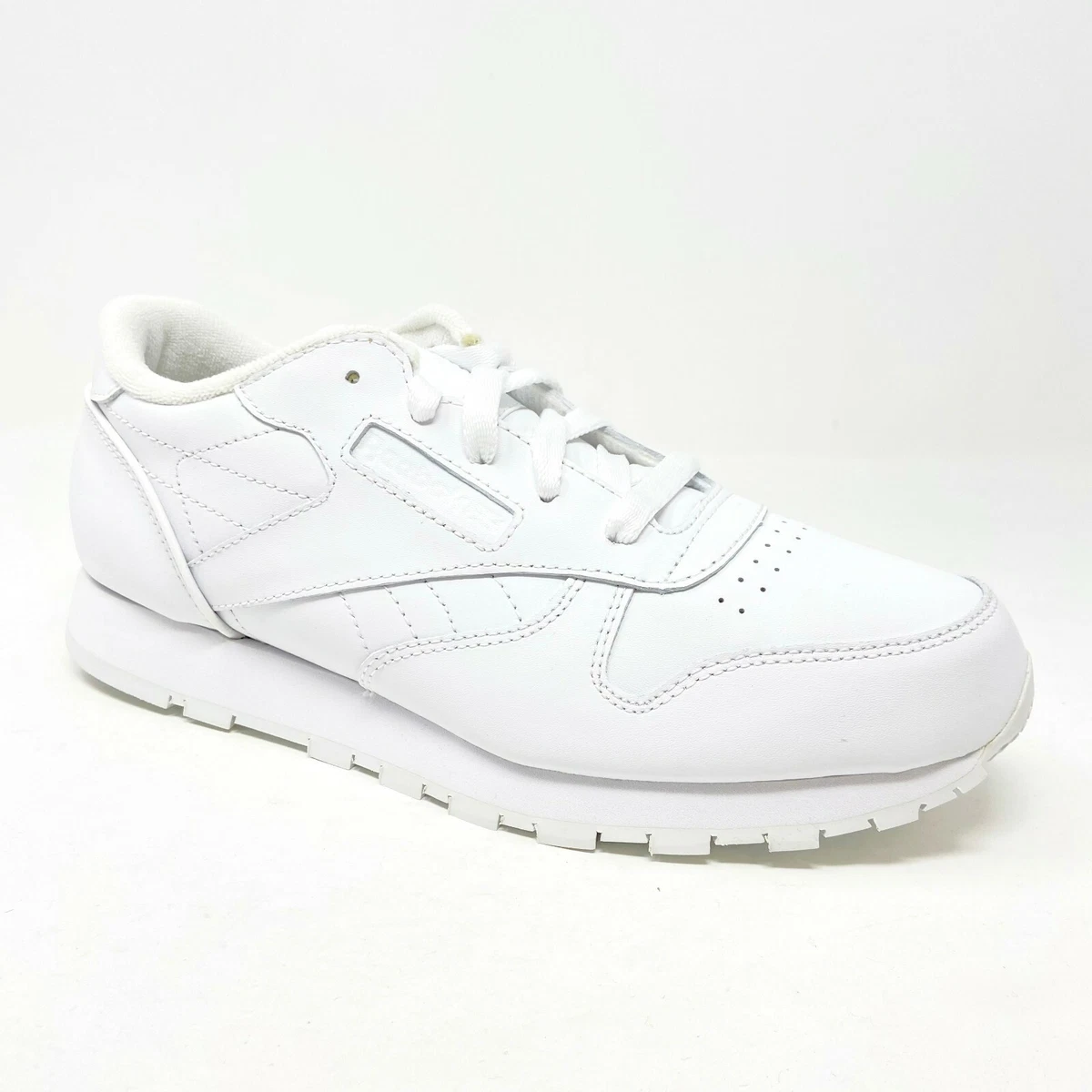 Reebok Classic Leather Triple White Grade School Kids Running