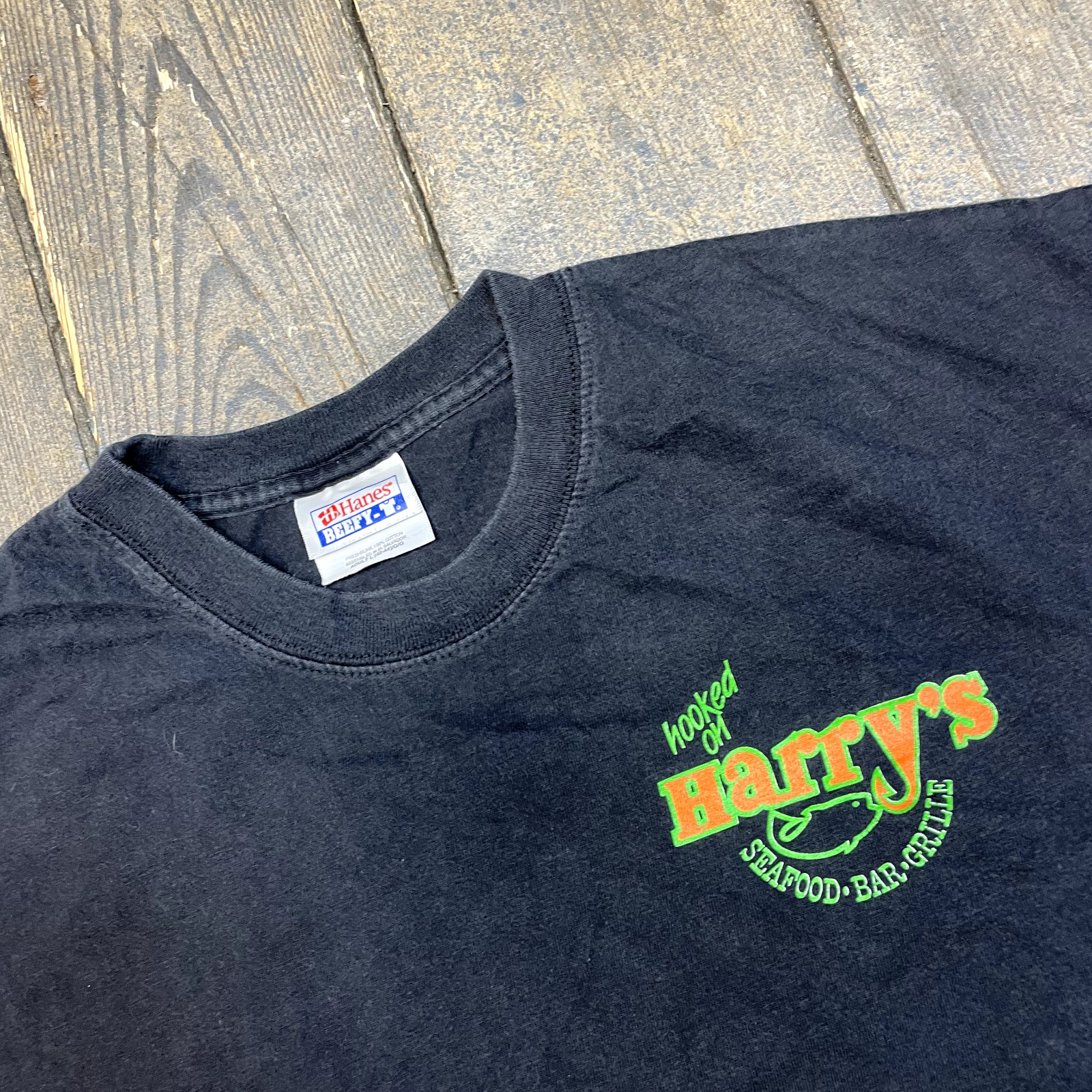 Harry's Bar & Grille T-Shirt Mens Y2K Graphic Short Sleeve Tee, Black Large image 7