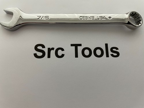 Herramientas Snap-on COMO NUEVAS 7/16" SAE #14 SPLINE Llave combinada cromada corta OES14B - Imagen 4 de 6