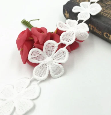 5 Yards Blumen Baumwolle Spitze Trim Dekorative Hochzeitskleid Zubehör DIY - Bild 1 von 3