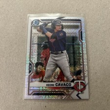 🟢2021 Bowman Chrome Prospects Keoni Cavaco #BCP-73 Mojo Refractor Minnesota