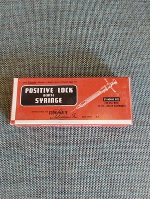 Vintage Cook-Waite Positive Lock Dental Syringe NOS in Box Carpule System...