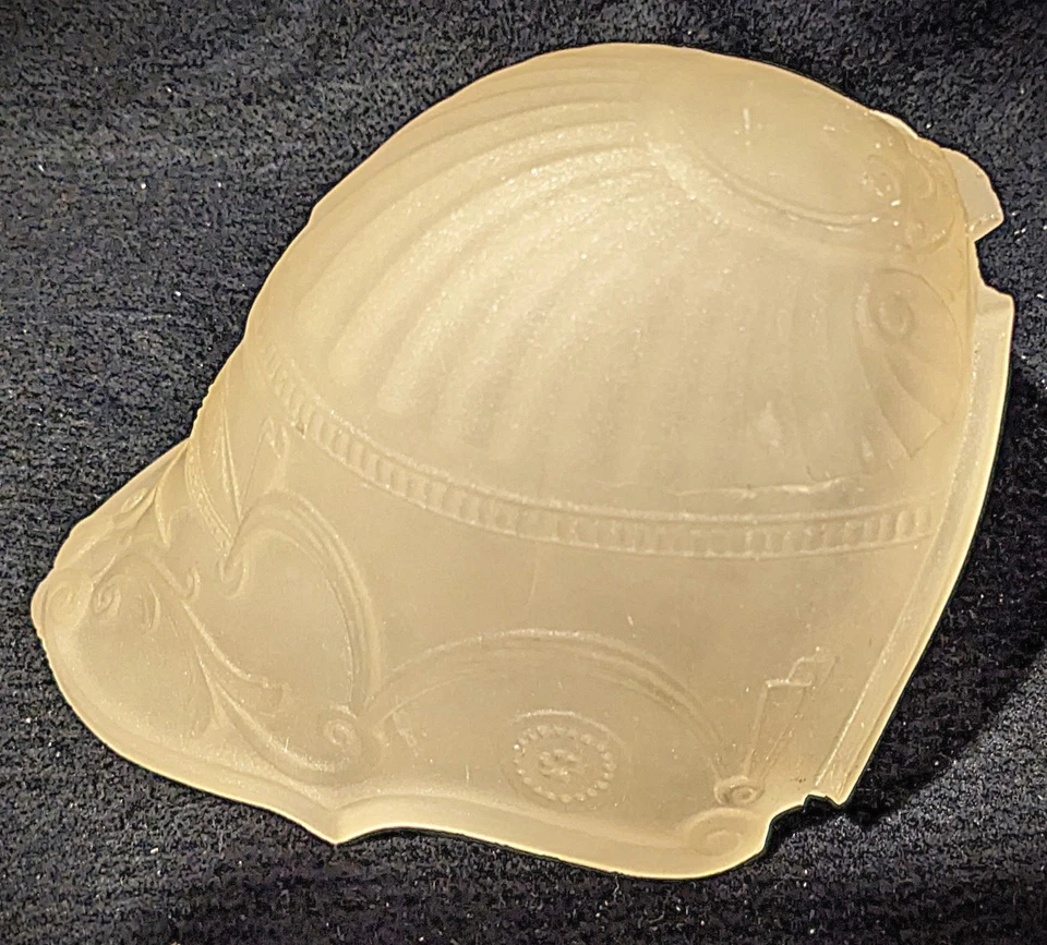 ANTIQUE ART DECO CHANDELIER WALL SCONCE GLASS SLIP SHADE - Image 2 of 4