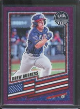 2026 Panini USA Stars & Stripes DREW BURRESS #168 Purple Disco /99