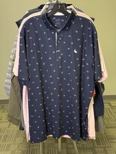 NWT MEN'S PUMA MATTR SKULLS POLO, SIZE: XL, COLOR: DEEP NAVY/MELON PUNCH M10.26