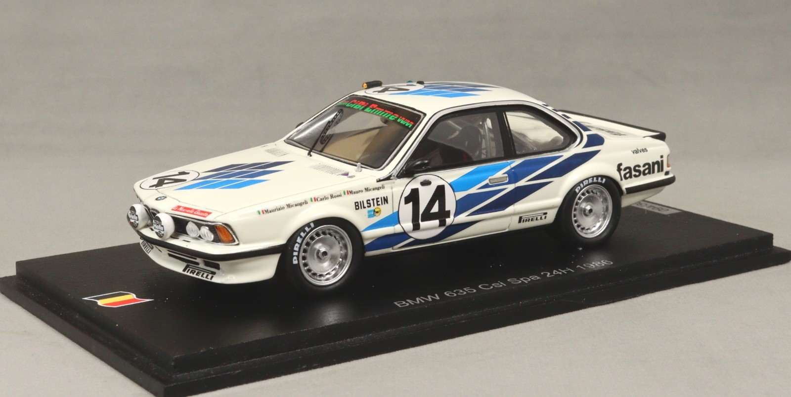 Spark BMW 635 CSi 2nd place 1986 Spa 24 Hour Rossi & Micangeli SB665 1/43 NEW