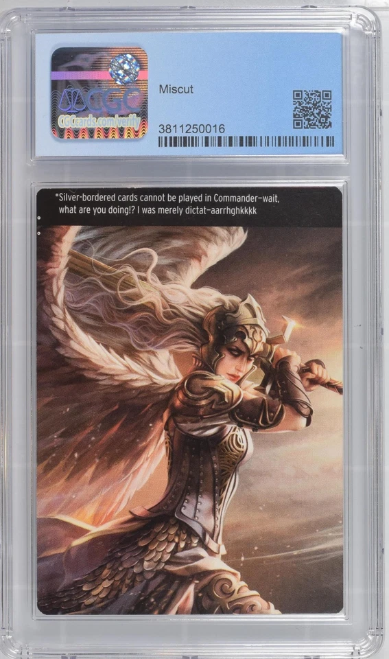 2017 MTG Angel Token Unstable Foil 001 - CGC 8.5 NM/Mint+ - ERROR - Miscut - Image 2 of 2