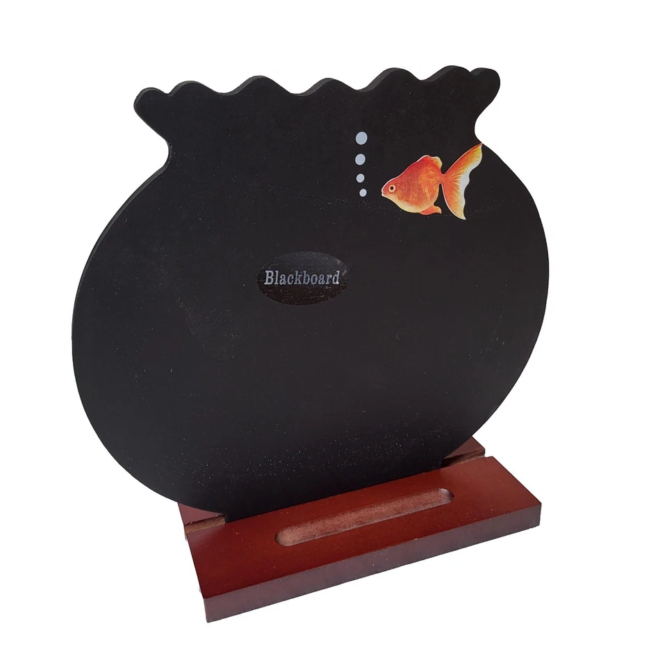 Gold Fish Bowl Chalkboard Message Board Wall-Mount Standing Erasable Memo Boards - Image 4 of 4