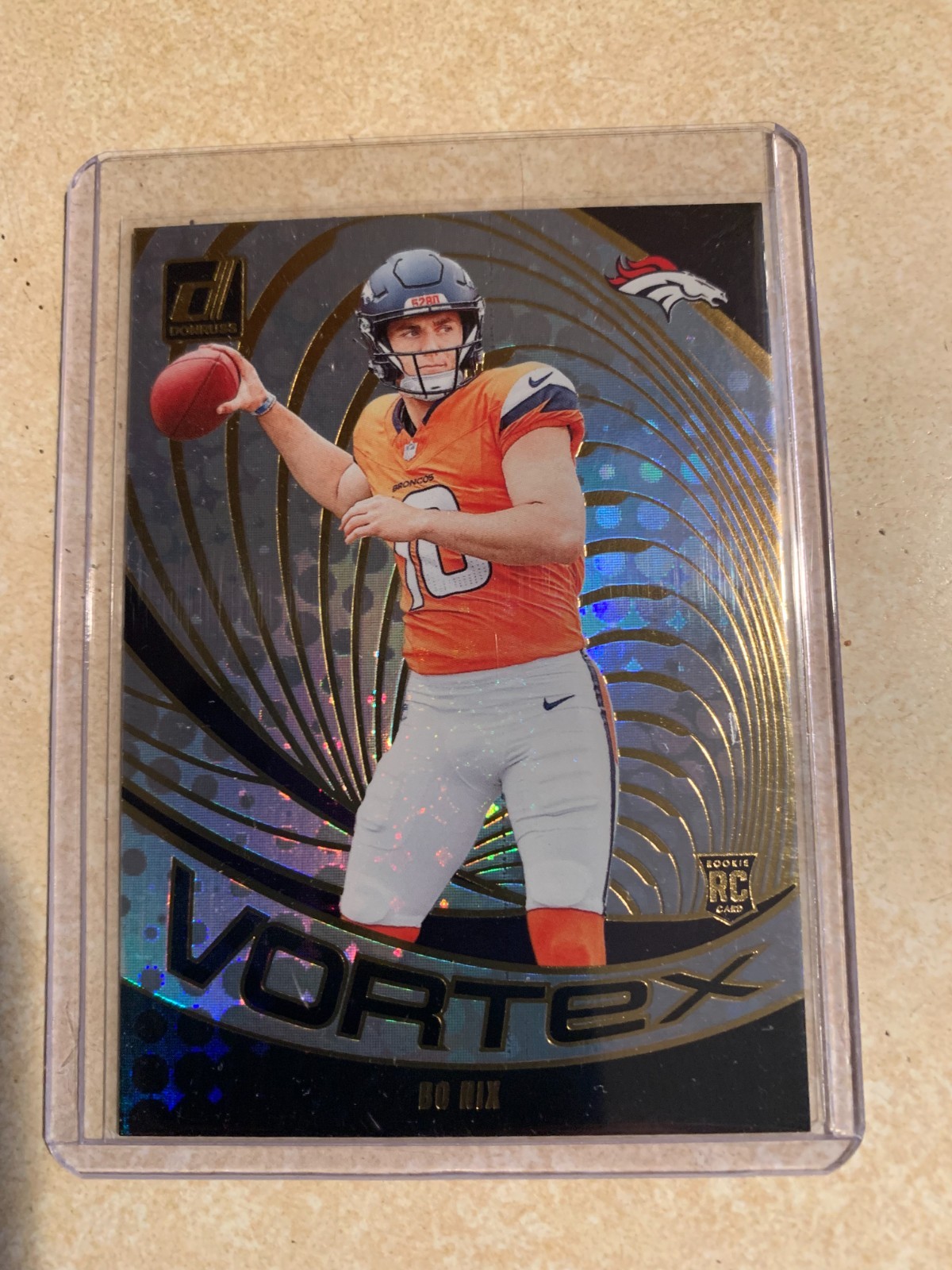 2024 Panini Donruss Bo Nix ROOKIE RC Vortex Denver Broncos #VOR-BNI FOOTBALL