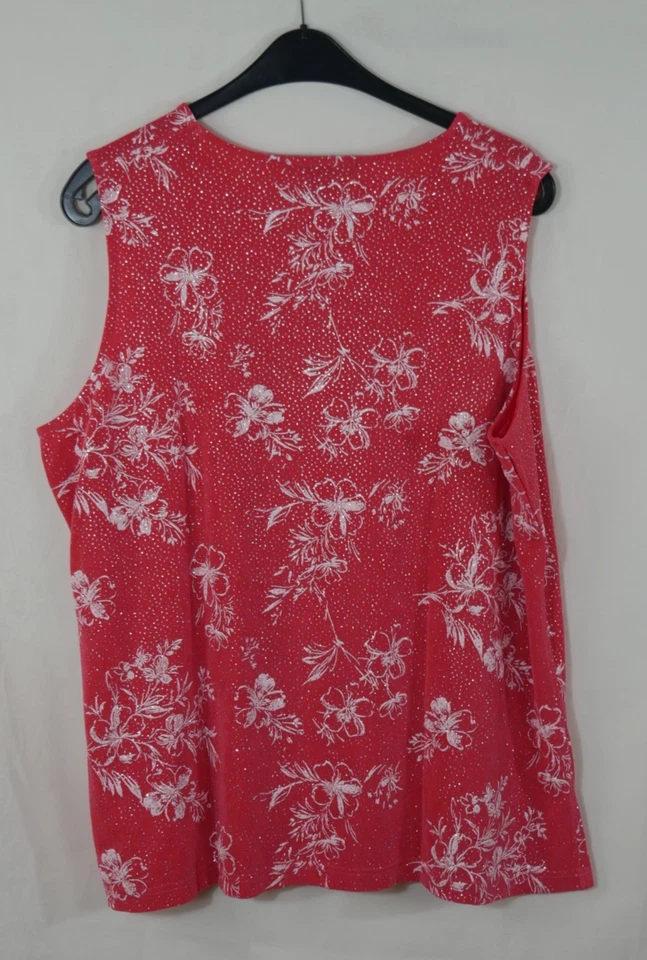 CITIKNITS Traum Stretch Blusen Shirt Blumen Glitzer Edel WOW Größe 48/50 NEU - Bild 4 von 4